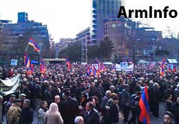 Armenian National Congress starts a rally to commemorate victims of 1 March 2008 tragic events 