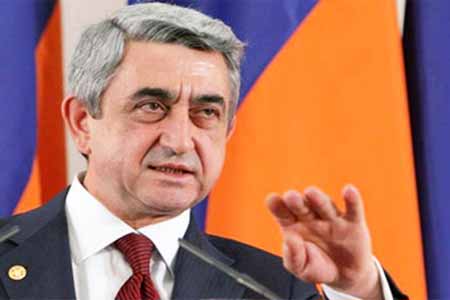 Serzh Sargsyan: Artsakh`s self-determination issue was not resolved  because it was not onlyAzeri authorities who fought against it